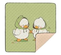 Cute Cartoon White Daze Duck Soft Foam Baby Play Mat for Indoor Outdoor 1-Piecing Travel Play Mat for Baby Kids Toddlers Infants, 50'' x 50''