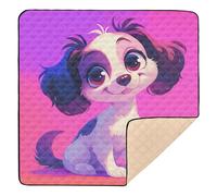 Cute Cartoon White Dog Soft Thick Baby Play mat Activity Gym for Indoor Outdoor Comfortable Foldable Playroom Activity Mat for Babies Infants Toddlers, 50'' x 50''de actividades para