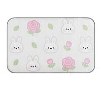 Cute Cartoon White Rabbits Summer pet cooling blanket Self Cooling cat blankets for indoor cats for hamster indoor cats cordless esterilla refrescante para perros M