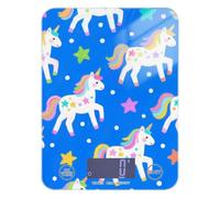Cute Cartoon White Rainbow Unicorns Easy Clean Food Scale for Diet 11lb/0.18oz, 5kg/5g Small Kitchen Scales with 4 Unit for Weight Loss Espresso Baking (Batteries not Included)
