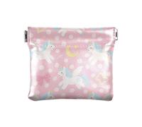 Cute Cartoon White Rainbow Unicorns PU Leather Small Coin Waterproof Personal Items Organizer for Men Women Travel