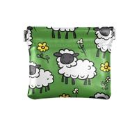Cute Cartoon White Sheep Fashion Women Leather Coin Purse Cute Personal Items Organizer for Men Women Travel Mujer para monedas