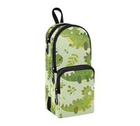 Cute Cartoon Wild Crocodile Pencil Case, Big Capacity Pen Bag with Compartment Students Schoolbag Shape Stationery Organizer Pencil Pouch Marker Case for School Office Work