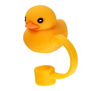 Cute Cartoon Yellow Duck Straw Silicone Straw Plug, Straws Decorative Cap Staw Tips Bottle Accessories Kitchen Utensils and Gadgets(10mm)
