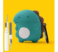 Cute Case for Airpod 2nd 1st Generation Case, Funny 3D Cartoon Kawaii Cool Airpods Cases Cover Skin with Cleaning Kit & Keychain for Apple Air pod Gen 2 & 1 for Boys Girls Kids Teen, Little-Dinosaur