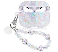 Cute Case for Airpod Pro with Pearl Lanyard Girly Cover Compatible with AirPods Pro 1st Generation (2019) Shell for Women