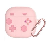 Cute Case For Samsung Galaxy Buds4, Earbuds Silicone Protective Case For Samsung Galaxy Buds4 Cartoon Funny Game Soft Shockproof Protective Covers with Keychain (Pink)