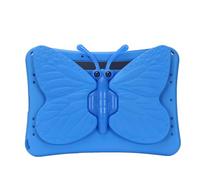 Cute Case for Samsung Galaxy S10 FE 2025/ Tab S9 FE 10.9 Inch/ S9 11 Inch 2023 with S-Pen Holder for Kids Cover 360 Degree Rotation 3D Butterfly Stand Kids-friendly Shockproof Cover Blue