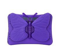 Cute Case for Samsung Galaxy Tab S10 Lite/ S10 FE 2025/ S9 FE 10.9 Inch/ S9 11 Inch 2023 S-Pen Holder for Kids Cover 360 Degree Rotation 3D Butterfly Stand Kids-friendly Shockproof Cover Purple