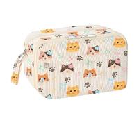 Cute Case - Large Capacity Stationery Bag and Portable Organizer | Multipurpose Storage Key for Pens, Sovereigns, Scissors, Erasers, Makeup, Art Class, School, College, U, Kitten, Please refer to the