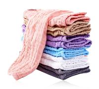 Cute Castle 12 Pack Muslin Burp Cloths for Baby - Ultra-Soft 100% Cotton Baby Washcloths - Large 20'' by 10'' Super Absorbent Milk Spit Up Rags - Burpy Cloths for Unisex, Boy, Girl - Multicolor