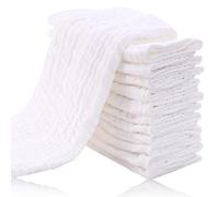 Cute Castle AOOZTO 12 Pack Muslin Burp Cloths for Baby - Ultra Soft 100% Cotton Baby Washcloths - Large 20 inches by 10 inches Super Absorbent Milk Spit Up Rags - Burpy Cloths for Unisex, Boy, Girl -