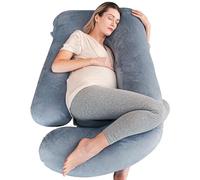 Cute Castle Pregnancy Pillows, Soft U-Shape Maternity Pillow with Removable Cover - Full Body Pillows for Adults Sleeping - Pregnancy Must Haves - Jumbo 57 Inch - Grey