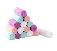 Cute Castle Ultra-Soft Baby Washcloths, 16 Pack - 9" by 9", Gentle on Sensitive Skin for Face and Body, Plush, Super Absorbent Wash Clothes for Girls and Boys, White+Pink+Purple+Frozen Blue