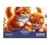 Cute Cat 1000 Piece Cozy Cuddle Moment Thick Cardboard Puzzle Adults Beginners Indoor Leisure Rainy Day Activity 52x38cm/1000pcs