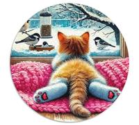 Cute Cat 1000 Piece Jigsaw Puzzle for Adults Lovely Kitten Brainteasing Jigsaws Challenge Games Creativity & Gift Giving 1000pcs (67.5x67.5cm)