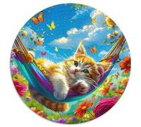Cute Cat 1000 Piece Jigsaw Puzzle for Adults Lovely Kitten Colourful Jigsaws Challenge Games Great Gift 1000pcs (67.5x67.5cm)