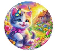 Cute Cat 1000 Piece Jigsaw Puzzle for Kids And Adults Lovely Kitten Colourful Jigsaws Challenge Games Creativity & Gift Giving 1000pcs (67.5x67.5cm)