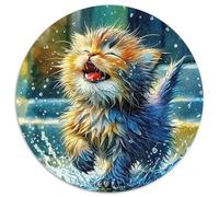 Cute Cat 1000 Piece Jigsaw Puzzle for Women, Men Lovely Kitten Brainteasing Jigsaws Educational Games Creativity & Gift Giving 1000pcs (67.5x67.5cm)