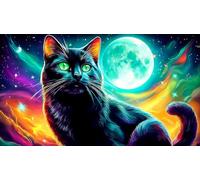 cute cat 1000 Piece Jigsaw Puzzle - Fun Present Great Gift Idea Wall Decoration for Adults 75x50/1000pcs