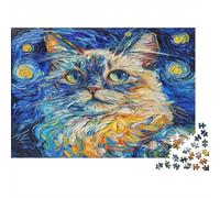 Cute Cat 1000 Piece Jigsaw Puzzles for Adults in Vibrant Colours Colourful Jigsaws As An Aesthetic Jigsaw Puzzle for Home Decor Puzzle 38x26cm/1000pcs