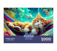 Cute Cat 1000 Piece Jigsaw Puzzles Westie by Magical River Family Game Challenge High Difficulty Educational Game for Adults & Kids Age 12 Years Up 38x26cm/1000pcs