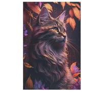 Cute Cat 1000 Piece Kids Wooden Jigsaw Puzzle | | Sustainable Puzzle for Adults | Premium 100% Recycled Board | （78×53cm）