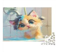 Cute Cat 1000 Piece Puzzle Games Premium & Durable for Adults Fun Puzzles for Creativity And Mindfulness Challenging Jigsaw Puzzles for Adults And Family for Stress Relief 1000pcs (75x50cm)