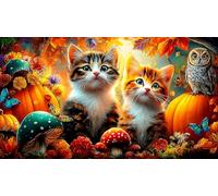 cute-cat 1000 Pieces Jigsaw Puzzles for Adults Educational Games Jigsaw Puzzle Home Decoration for The Whole for Women, Gifts for Men 38x52cm/1000pcs