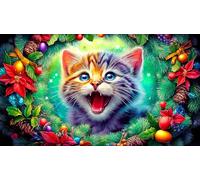 cute cat Adult Jigsaws Puzzle 1000 Piece - Recycled Paper Educational Decompression Wall Decoration 75x50/1000pcs