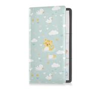 Cute Cat and Duck Premium Leather Car Registration and Insurance Card Holder Essential Car Wallet Case for Essential Document, Driver License, Cards