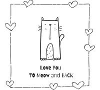 Cute Cat Anniversary Birthday Valentines Day Love Card Meow Fur Owner Her Him Girlfriend Boyfriend Wife Husband Partner Couple Romantic Sweetheart Note Lovely Words Heartfelt Message Gift 14x14 cm