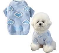 Cute Cat Apparel Warm Dog Sweatshirt Cartoon Kitten Winter Coat Pullover Soft Skin-Friendly Knitwear (L (9-13lbs))