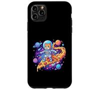 Cute Cat Astronaut Surfing Pizza Space Case for iPhone 11 Pro Max
