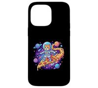 Cute Cat Astronaut Surfing Pizza Space Case for iPhone 14 Pro Max