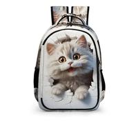 Cute Cat Backpacks for Girls And Boys Teenagers Kids Rucksack Animal Cat Primary School Bags for Girls And Boys Sports Travel Holiday Gifts for Kids