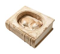 Cute Cat Bed,Book Shaped Warm Soft Washable Kitten Bed All Day Rest | Book Shaped Cat Bed,Cute Funny Warm Plush,Calming Sleep sur-face,Body Conforming Padding,Washable Indoor Bed