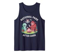 Cute Cat Bigfoot National Park After Dark Alien Camp Host Tank Top