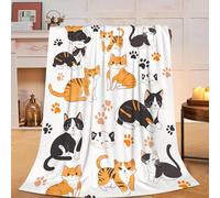 Cute Cat Blanket Gifts for Lovers - Soft Cozy Cartoon Plush Throw - Super Warm Fleece Fuzzy Bedding for Kids, Girls, Boys, Women - Bed Decor Stuff 40"X50"