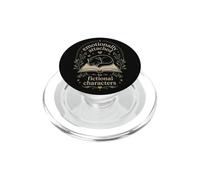 Cute Cat Book Lover Reader Fiction Fan Quote Aesthetic PopSockets PopGrip for MagSafe
