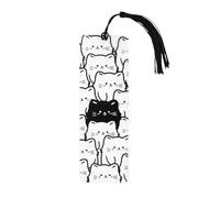 Cute Cat Bookmark, 14.9x4.9cm/5.87x1.93in Acrylic Funny Cat Bookmark Adorable Reading Lightweight Accessories for Women Men Book Lovers(Transparent)