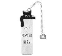 Cute Cat Bookmark, Zinc Alloy Kitten Paw Print Bookmarks Reading Gifts for Cat Lovers Funny Kitten Book Marks Animal Bookmark Gifts Book Accessories for Reading