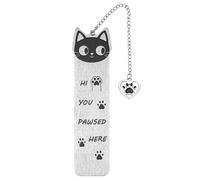 Cute Cat Bookmark, Zinc Alloy Kitten Paw Print Bookmarks Reading Gifts for Cat Lovers Funny Kitten Book Marks Animal Bookmark Gifts Book Accessories for Reading (Style F)