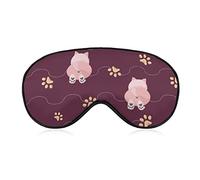 Cute Cat Butt Sleep Mask Golden Cat Paws Blindfold for Sleeping Elastic Blackout Eye Mask Cover for Full Night's Sleep Travel and Nap