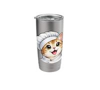 Cute Cat Chef Cartoon Cooking Stainless Steel Insulated Tumbler