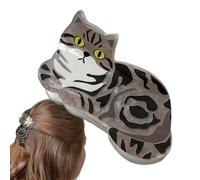 Cute Cat Clip For Women, Medium Shark Claw Hairpin, Decorative Accessory For Short Or Long, Siamese, American Shorthair Styles