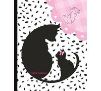 Cute Cat Composition Notebook for Girls - Pink Bow Kawaii and Aesthetic Style, 8 x 10 Wide- for Teens and Students: Adorable Black Cat & Kitten Design ... for School, Notes, Journaling, or A Gift