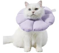 Cute Cat Cone Collar Soft Waterproof Cat Recovery Collar for Rehabilitation Wound Recovery Adjustable Pet Recoverys Collars Lovely Sunflowers Cats Donut Collars for Pets Quicker Recoverys(purple,M)