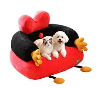 Cute Cat Couch Bed for Indoor Cats and Small Medium Dogs, Supportive Dog Couch, Cat Sofa with Cute Bow Decoration & Anti-Slip Bottom