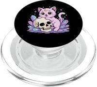 Cute Cat Crystal Kawaii Pastel Goth Aesthetic Skull Spooky PopSockets PopGrip for MagSafe